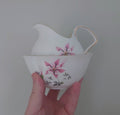 Vintage Milk Jug and Sugar Bowl foley bone china Columbine Fine Bone China Made in England Blue and White Porcelain Afternoon Tea Gold Gilt