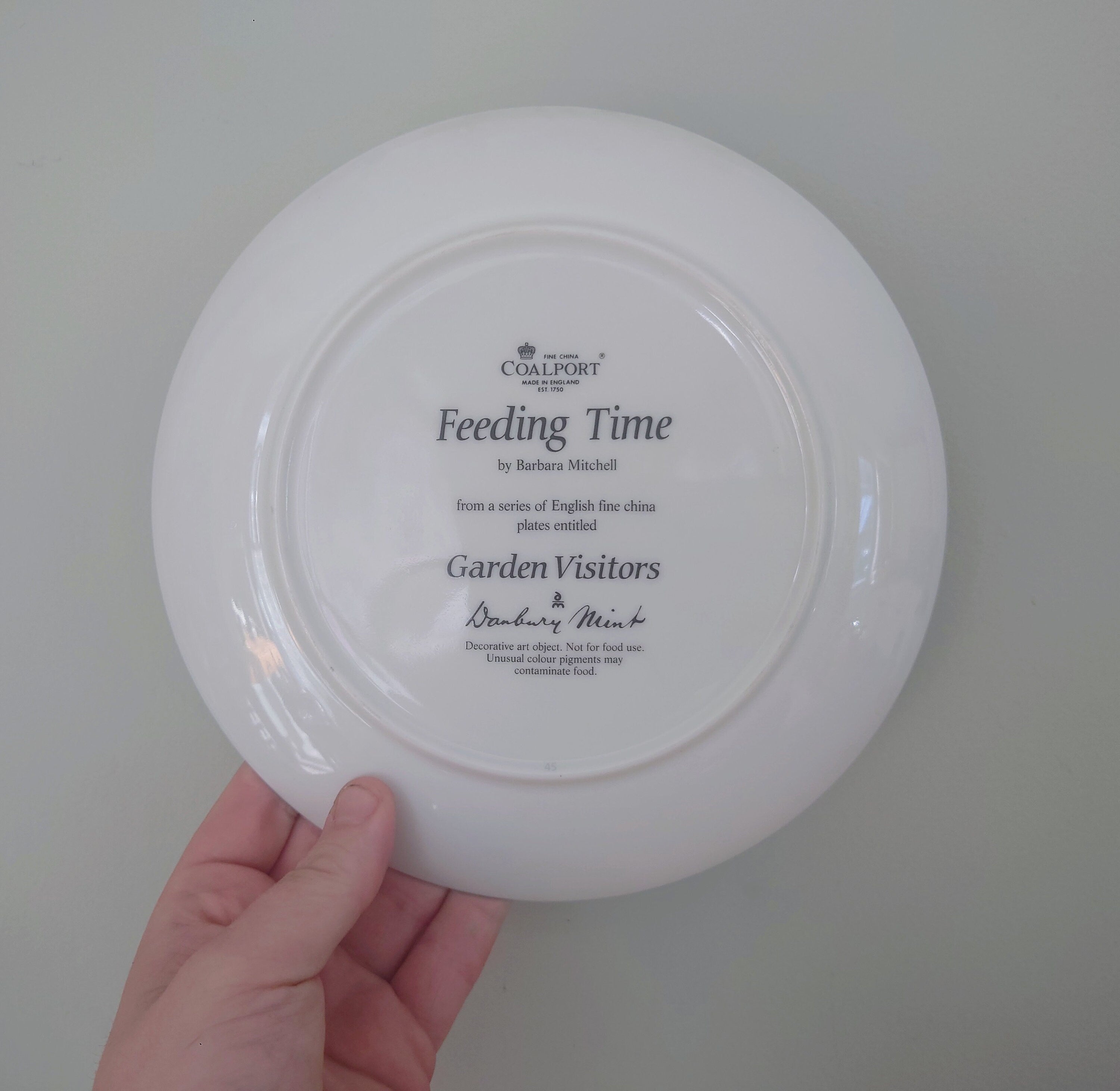 Vintage Bird Decorative Finch Bird Plate Wall Ceramic Finch Plate Coalport' Feeding Time' Fine Bone China Porcelain England