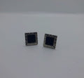 Vintage Silver Cufflinks Rectangular set of Mens Cufflinks Vintage 1970's Cuff Links Silver Tone Metal Costume Jewellery Gift for Him