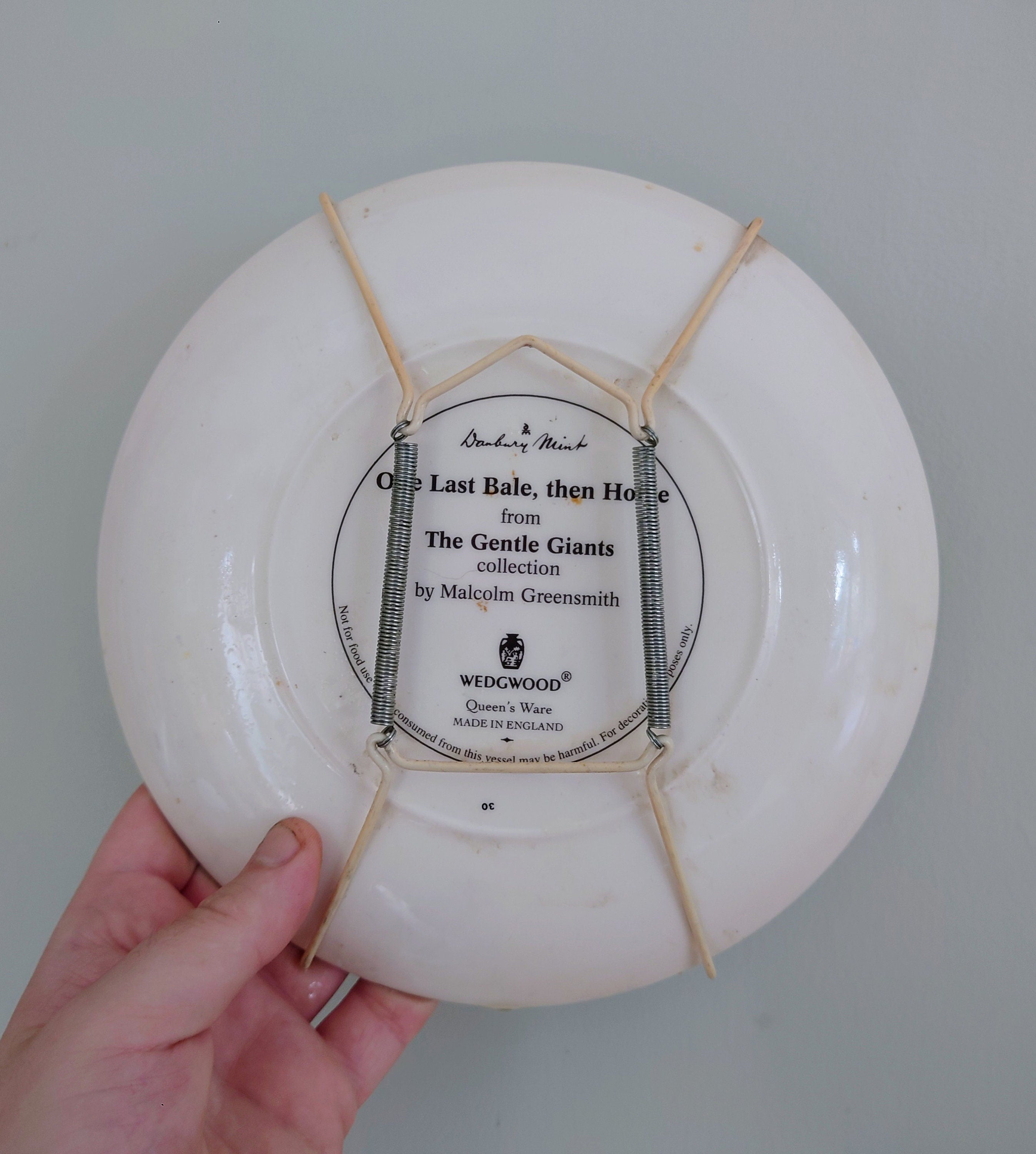 Vintage Wall Plate 'Wedgwood Horse Plate' Ceramic Plate China Porcelain 'Gentle Giants Collection' Fine Porcelain Decorative Plate