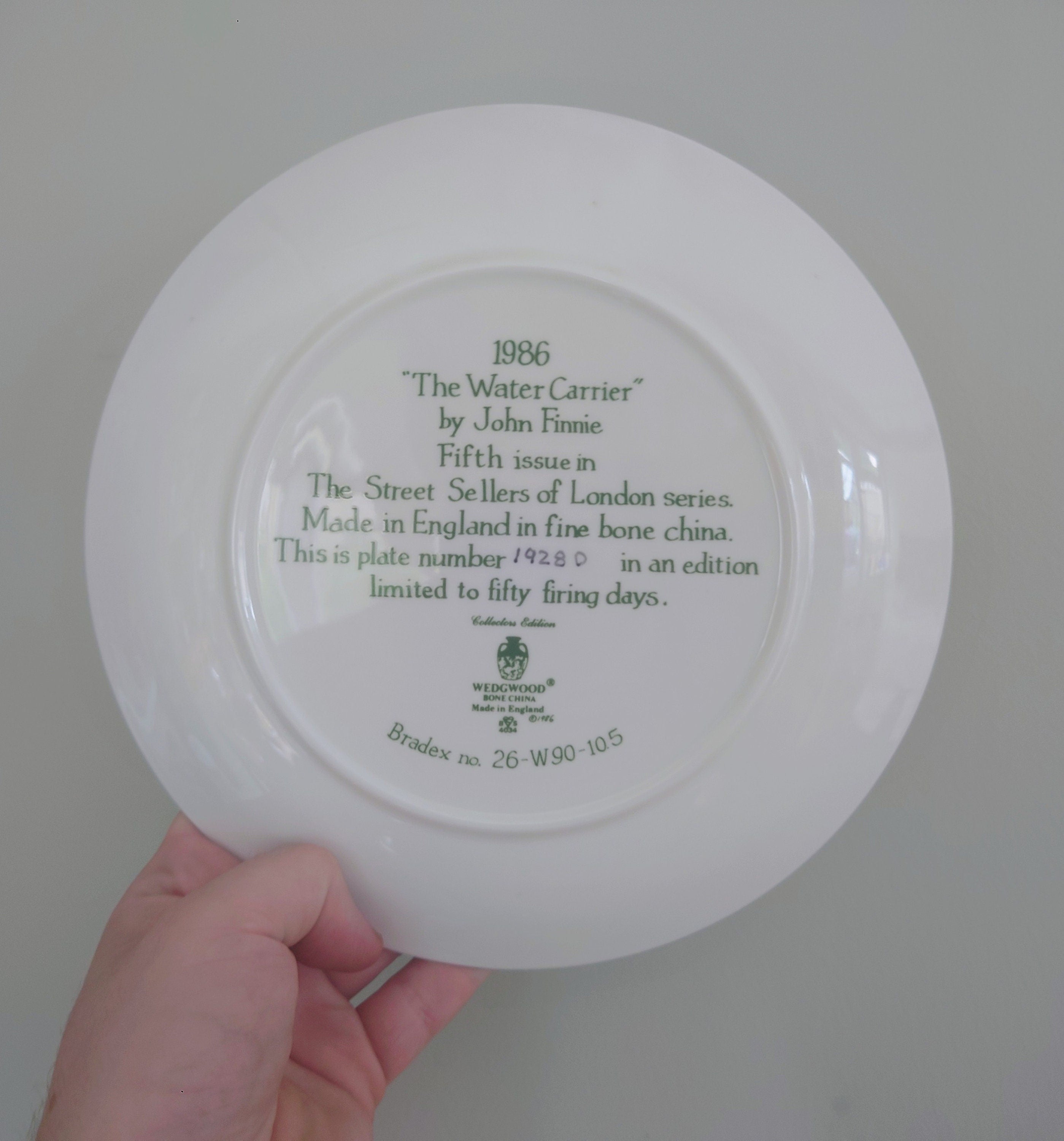 Vintage Wall Plate Wedgewood 'The Street Sellers of London Series' Fine Bone China Decorative Plate Collectable Wedgewood Boxed Plate 1987