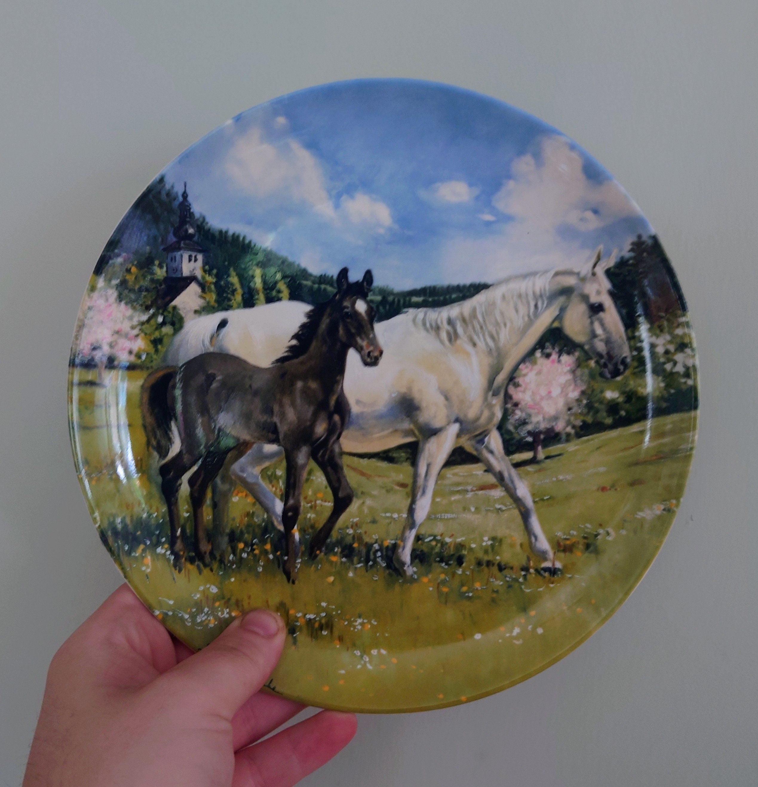 Vintage Horse Wall Plate Spode 'The Nobel Horse Collection' Fine Bone China Decorative Plate Collectable Spode Horse Boxed Plate 1988