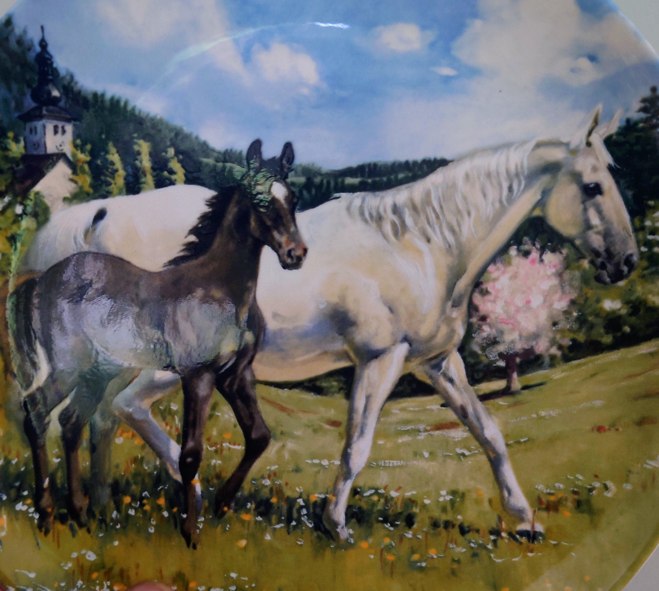Vintage Horse Wall Plate Spode 'The Nobel Horse Collection' Fine Bone China Decorative Plate Collectable Spode Horse Boxed Plate 1988
