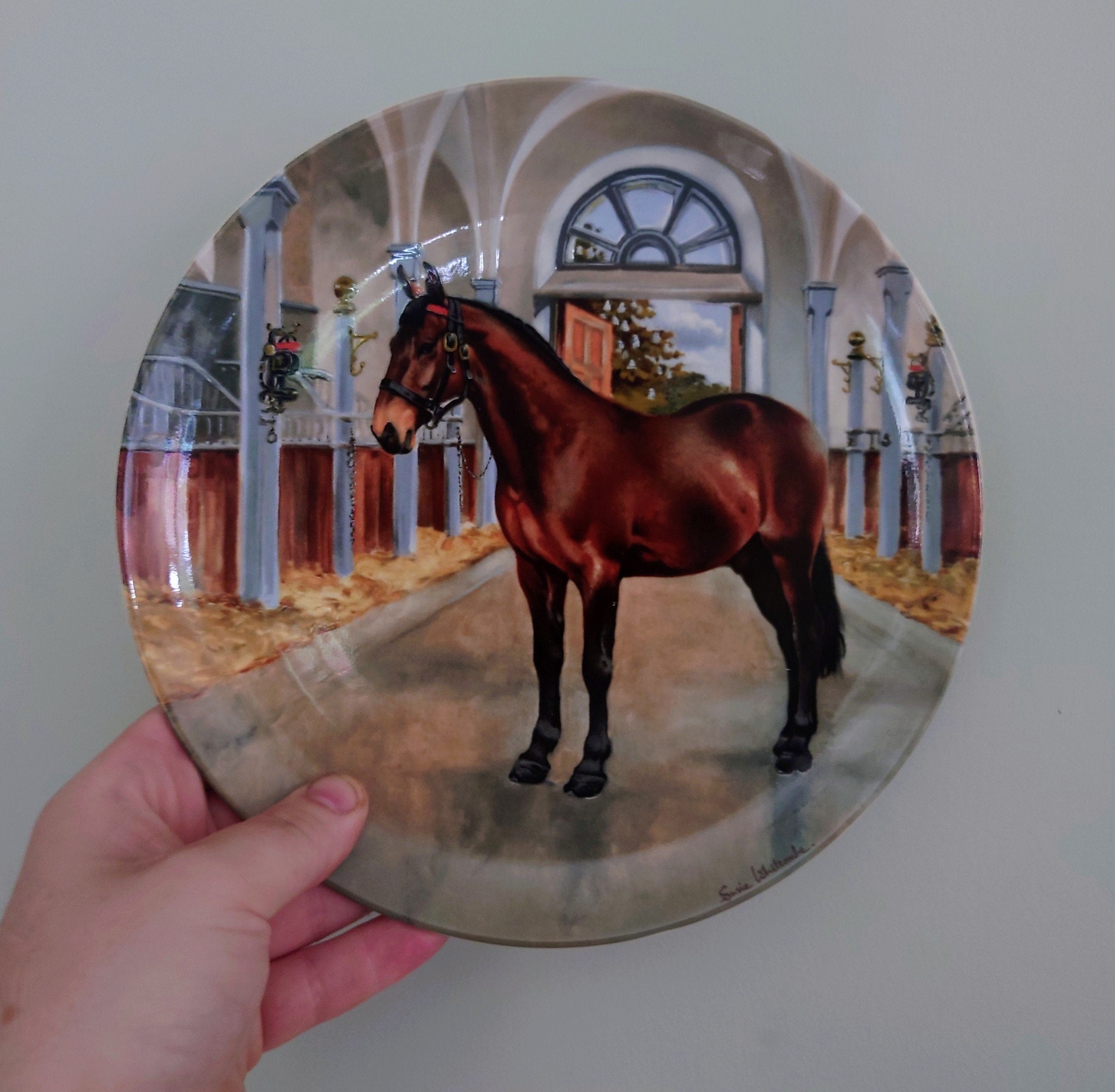 Vintage Horse Wall Plate Spode 'The Nobel Horse Collection' Fine Bone China Decorative Plate Collectable Spode Horse Boxed Plate 1988