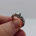 Vintage Diamond Rhinestone Dress Ring Costume Jewellery Wedding Ring Statement Ring Silver Crystal Ring UK Size P US 7.5