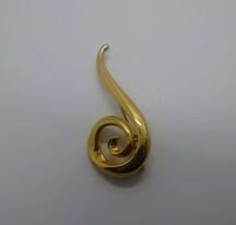 Vintage Gold Brooch Swirl Pin Costume Jewellery Jewelry
