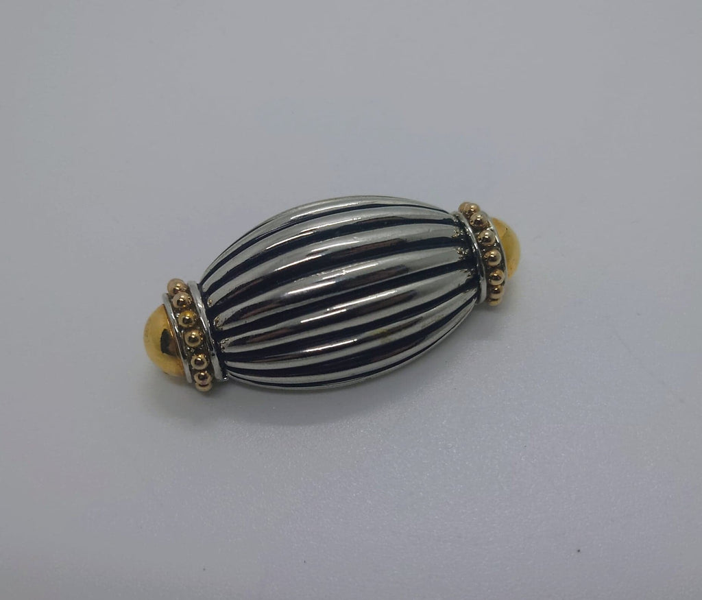 Vintage Silver Brooch Swirl Shell Pin Costume Jewellery Jewelry Silver tone Metal Bulky Shell Pin Brooch
