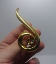 Vintage Gold Brooch Swirl Pin Costume Jewellery Jewelry