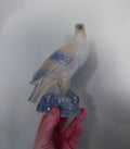 Vintage Hawk Bird Figurine Ceramic Bird of Pray Figure Bird Ornament Hawk/Eagle  Bird Statue Harris's hawk Blue and White Lladro Style