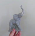 Vintage elephant Figurine Large Ceramic Collectable Animal Kitsch Bone China  Mid Century  African Wildlife Trunk Up Good Luck