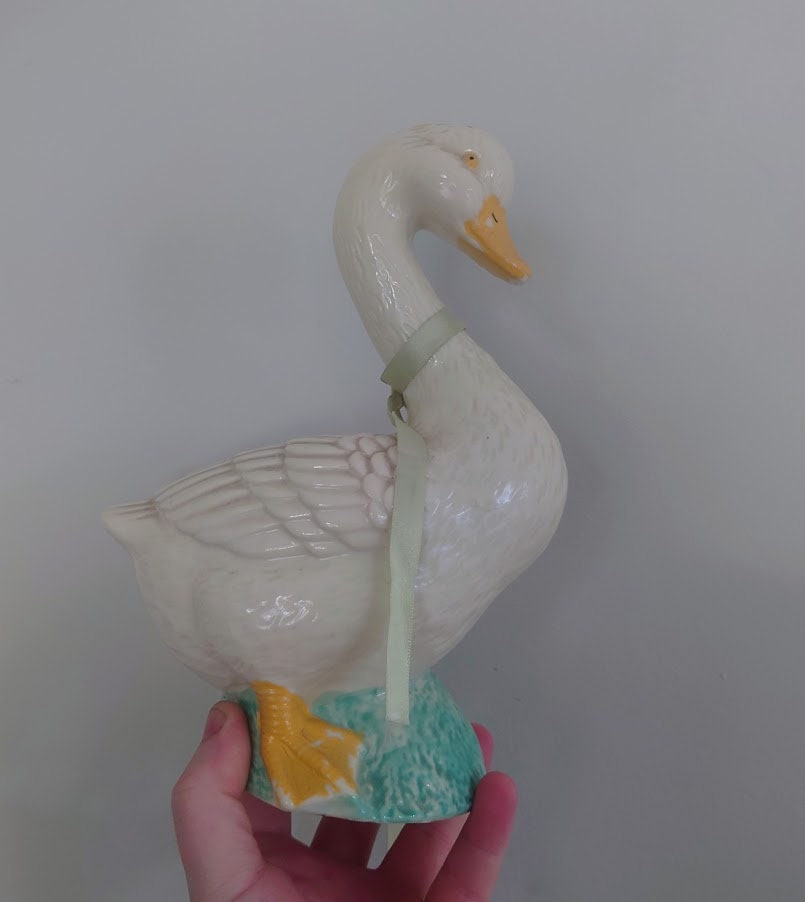 Vintage Ceramic Duck Pair X 2 Figurine Kitsch Duck sculpture Farmyard Animal Kitchen Décor Country Cottage