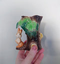 Vintage Vase Planter Rabbit Under a Tree Posy Vase Hornsea Fauna Royal Made in England No. 55 Kitsch Ceramic Collectable Earthenware Planter