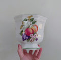 Vintage Ceramic Planter Plant Pot Indoor Planter Stamped Regal England Floral Pottery Stoneware
