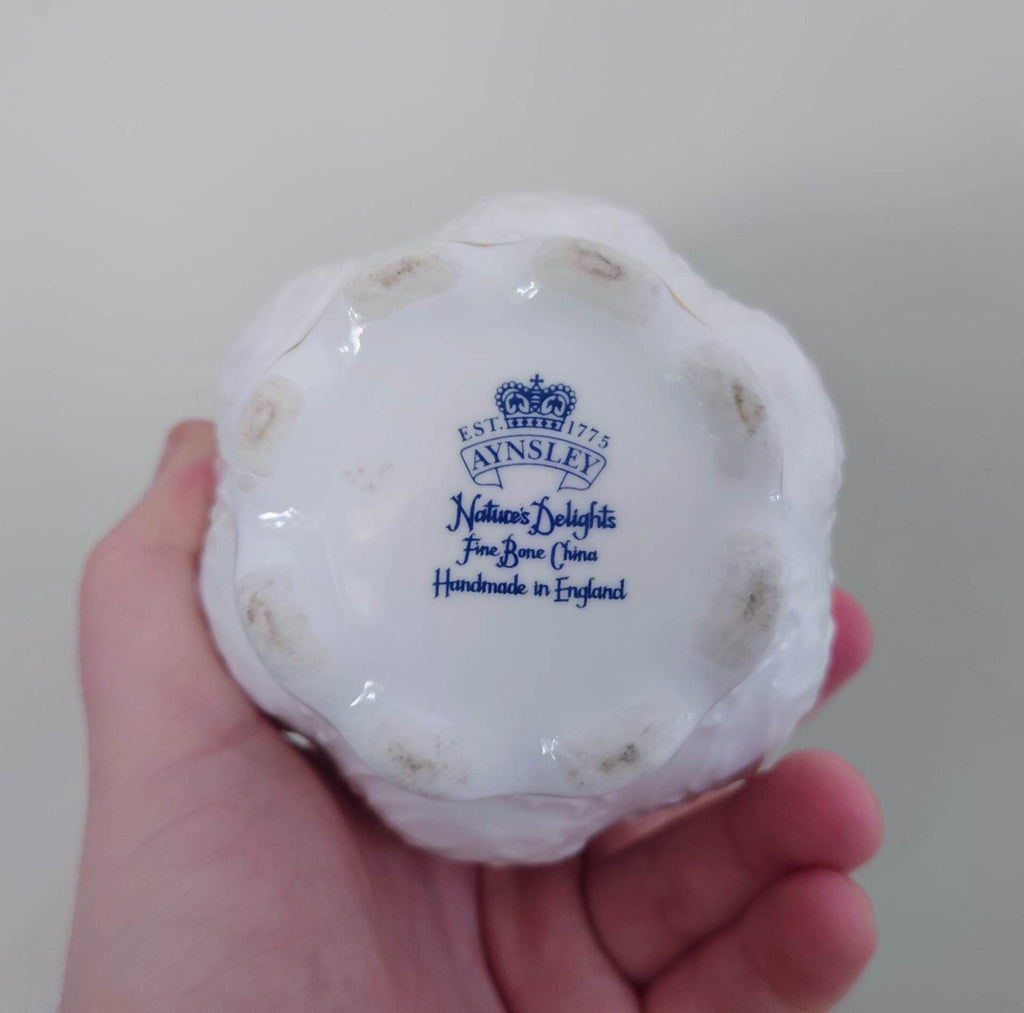 Natures Delight's Aynsley Bud Vase Frill 15cm  Porcelain Made in England Natures Delight's Collectable Vintage