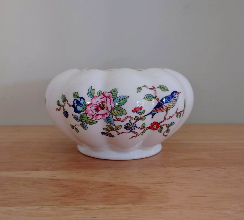 Aynsley Bowl Pembroke (Gold Trim) 5"All Purpose (Sugar) Bowl Fine Bone China Porcelain Made in England Pembroke Pattern Collectable Vintage