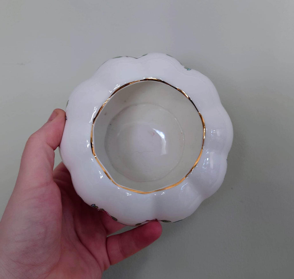Aynsley Bowl Pembroke (Gold Trim) 5"All Purpose (Sugar) Bowl Fine Bone China Porcelain Made in England Pembroke Pattern Collectable Vintage