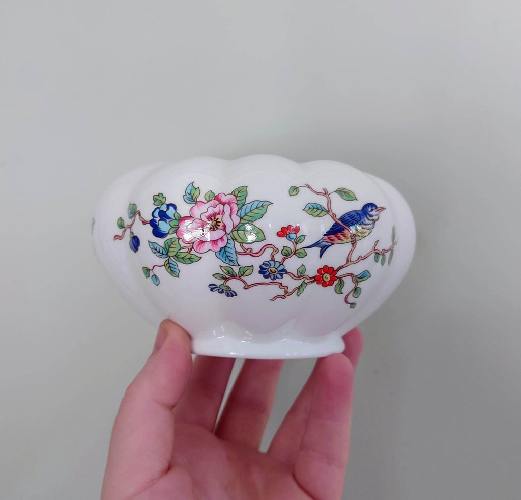 Aynsley Bowl Pembroke (Gold Trim) 5"All Purpose (Sugar) Bowl Fine Bone China Porcelain Made in England Pembroke Pattern Collectable Vintage