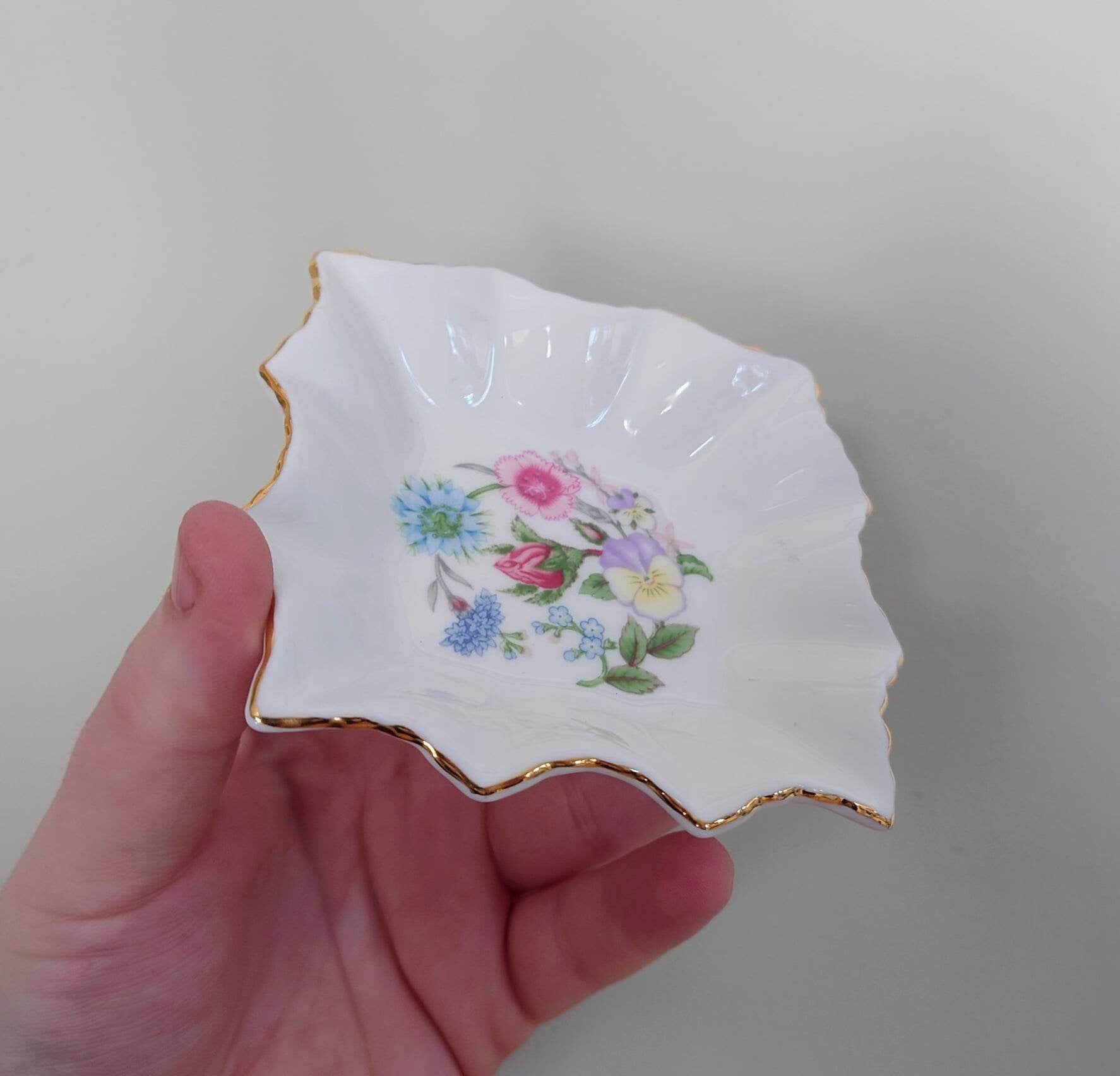 Pin dish  Wild Tudor Fine Bone China Porcelain Made in England Wild Tudor Pattern Collectable Vintage Plate