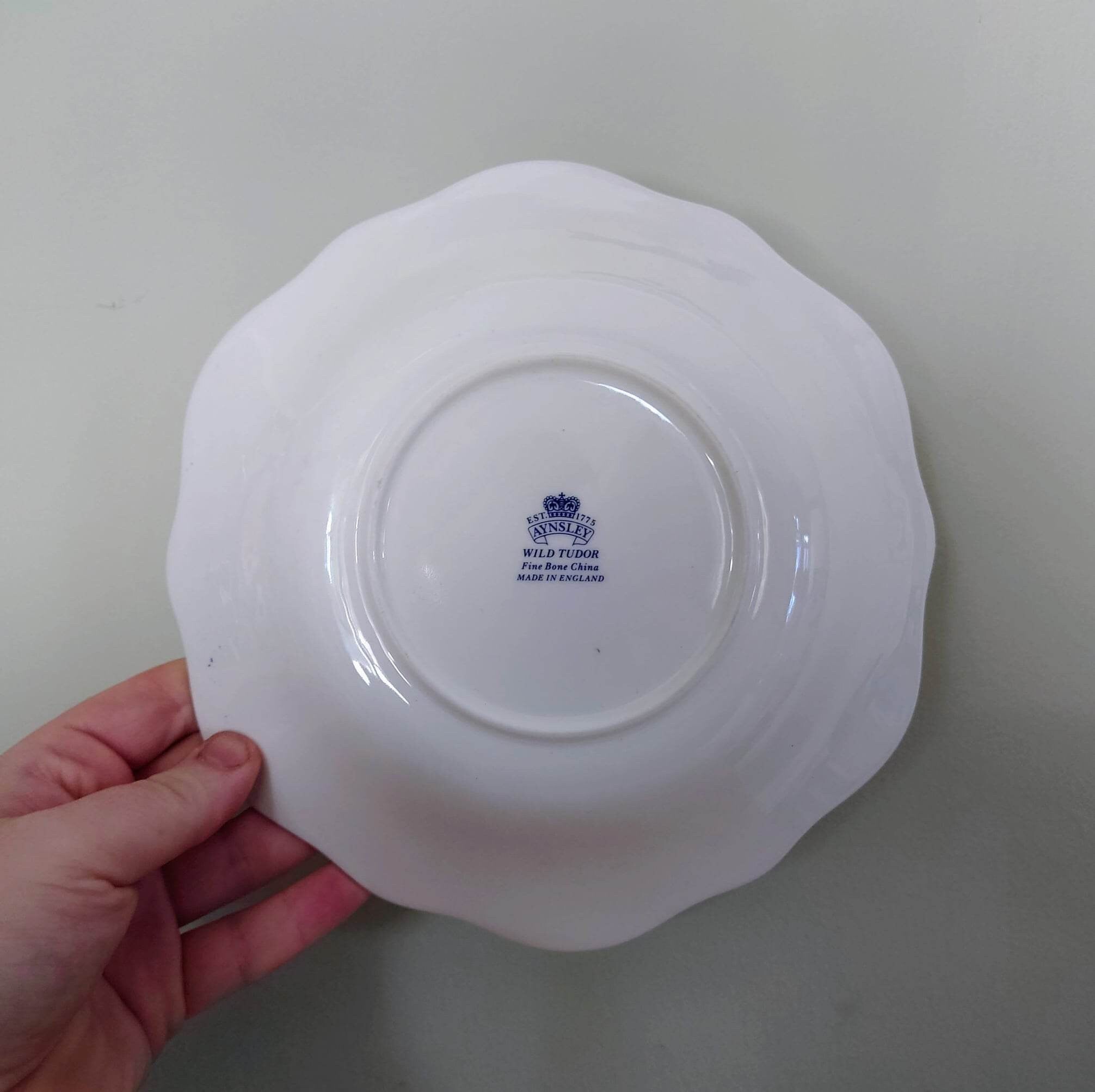 Aynsley Wild Tudor Clyde Center Bowl 9'' Dish Fine Bone China Porcelain Made in England Wild Tudor Pattern Collectable Vintage