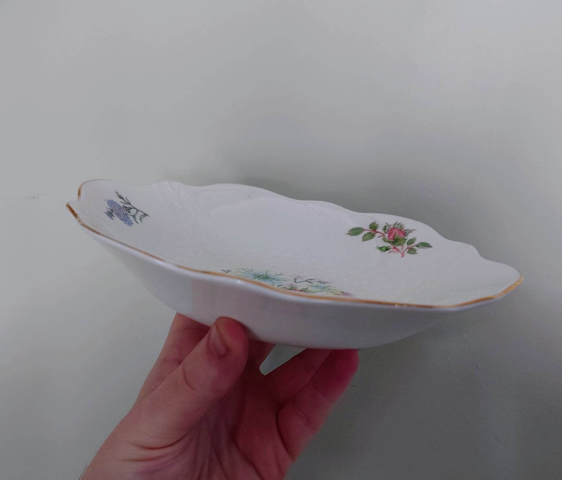 Aynsley Wild Tudor Clyde Center Bowl 9'' Dish Fine Bone China Porcelain Made in England Wild Tudor Pattern Collectable Vintage