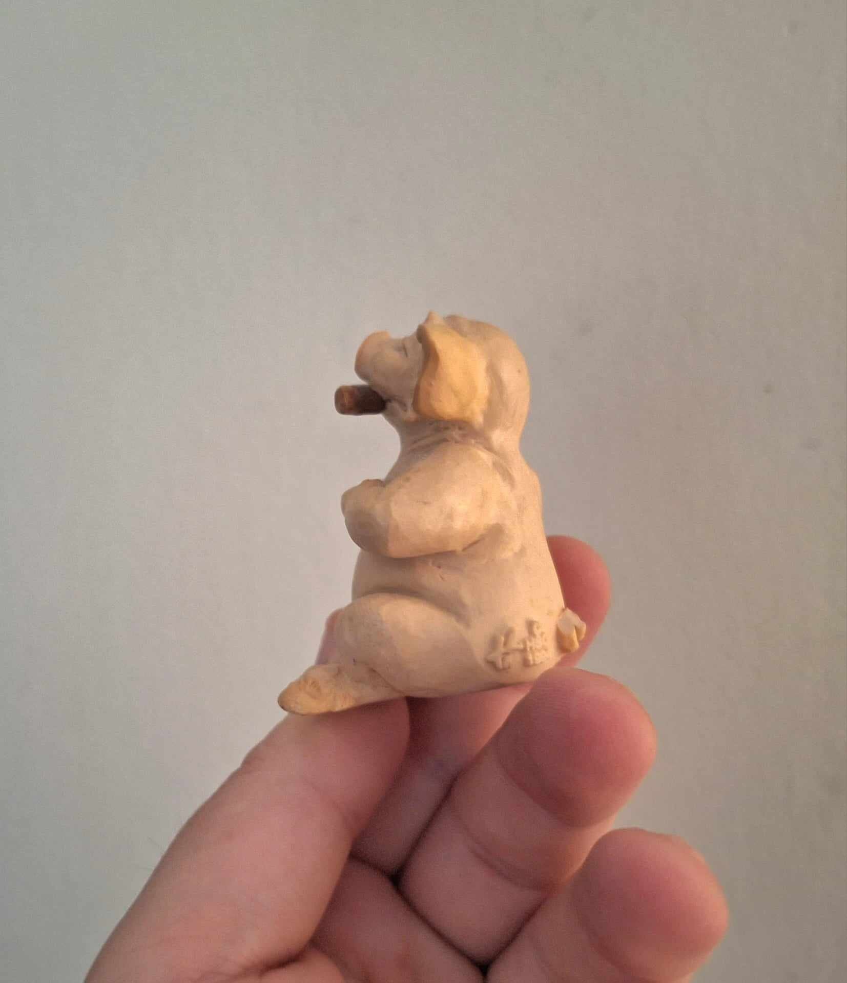 Vintage Pig Figurine Pigtails Collectable Pig Ornament Kitsch Pig Statue Pig  Retired Piggin 'The Boss'