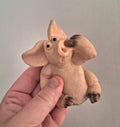 Vintage Pig Figurine Pigtails Collectable Pig Ornament Kitsch Pig Statue Pig  Retired Piggin 'Bad Habits''