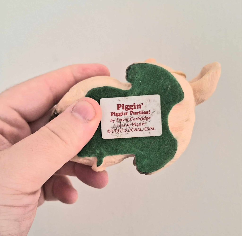 Vintage Pig Figurine Pigtails Collectable Pig Ornament Kitsch Pig Statue Pig  Retired Piggin 'Piggin Parties''