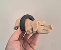 Vintage Pig Figurine Pigtails Collectable Pig Ornament Kitsch Pig Statue Pig  Retired Piggin 'Piggin Tired'''