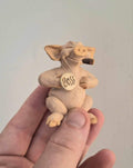 Vintage Pig Figurine Pigtails Collectable Pig Ornament Kitsch Pig Statue Pig  Retired Piggin 'The Boss'