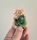 Vintage Pig Figurine Pigtails Collectable Pig Ornament Kitsch Pig Statue Pig  Retired Piggin 'The Boss'