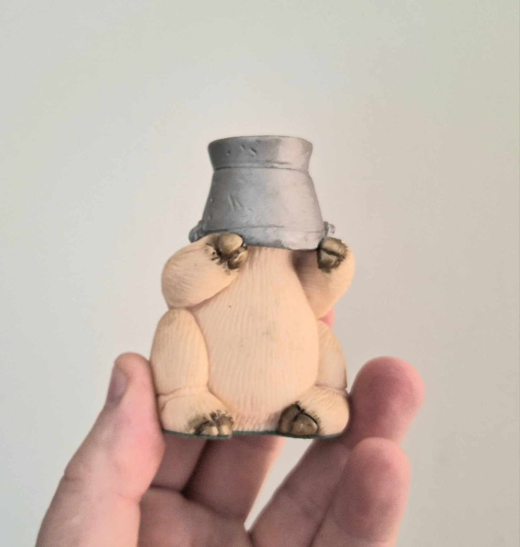 Vintage Pig Figurine Pigtails Collectable Pig Ornament Kitsch Pig Statue Pig  Retired Piggin 'Pig in a Bucket''