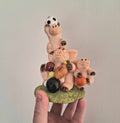 Vintage Pig Figurine Pigtails Collectable Pig Ornament Kitsch Pig Statue Pig  Retired Piggin 'Piggin Balls'''