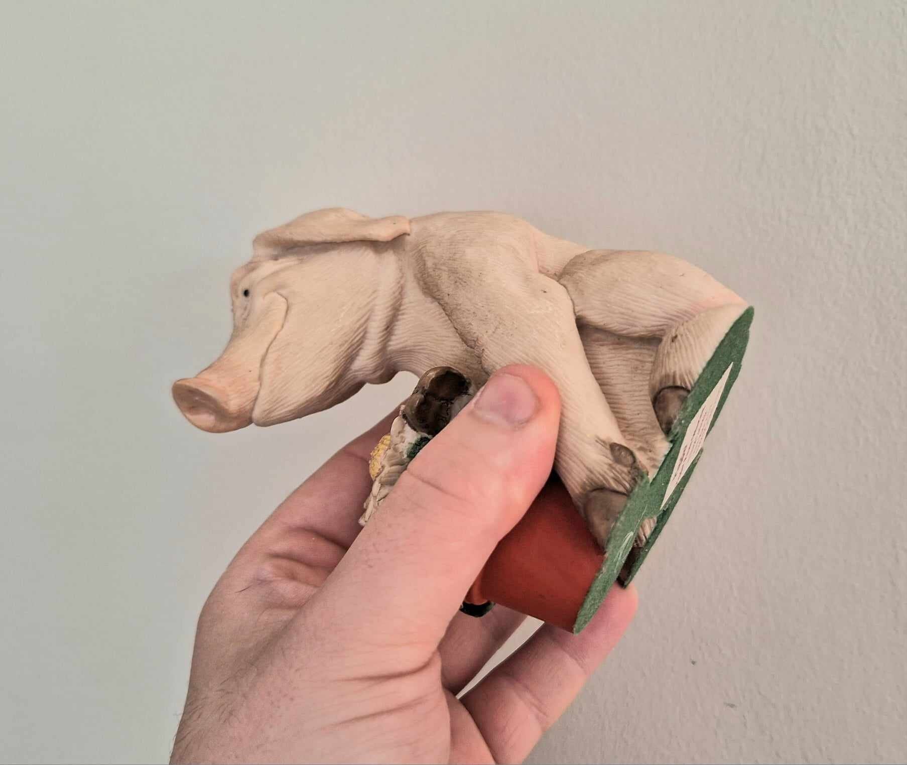 Vintage Pig Figurine Pigtails Collectable Pig Ornament Kitsch Pig Statue Pig  Retired Piggin 'Piggin Creeative'''