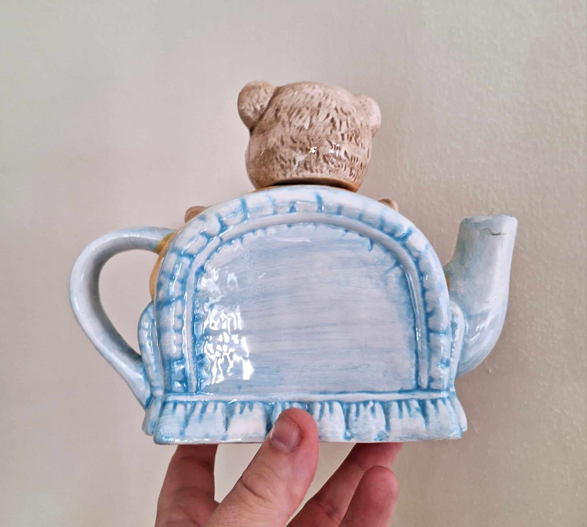 Teapot Vintage Teddy Bear Teapot Bear Mother and Baby Novelty Decorative Ornamental Teapot Ceramic Afternoon Tea Party