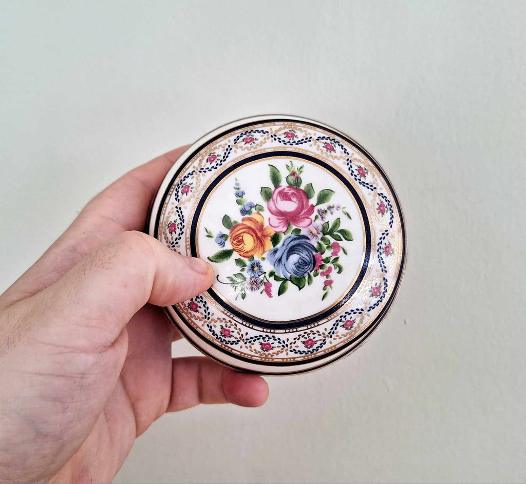 Vintage Trinket Beautiful Regal Collection Bone China Trinket Box Porcelain Jewellery Dish/Tray Ring Dish