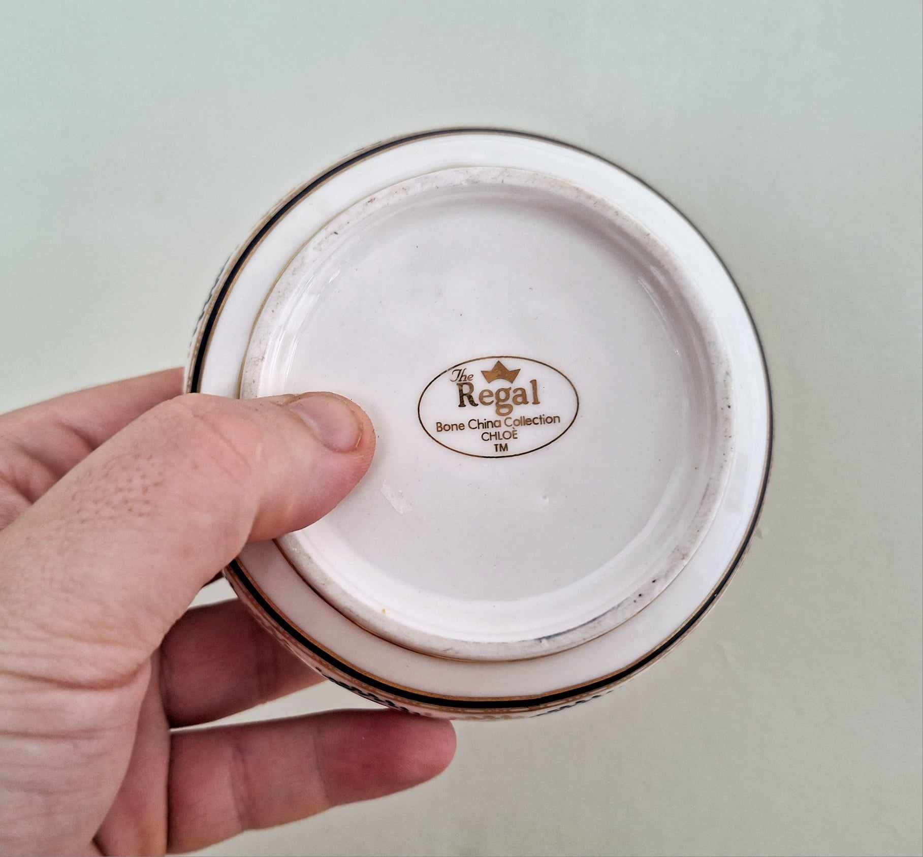 Vintage Trinket Beautiful Regal Collection Bone China Trinket Box Porcelain Jewellery Dish/Tray Ring Dish