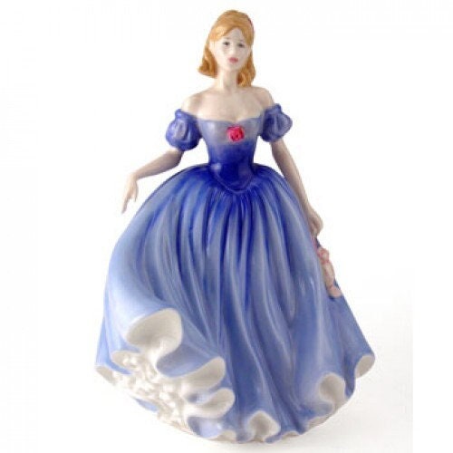 Royal Doulton Lady Figurine Melissa HN3977  Special Edition Figure of the Year 2001 Porcelain Pretty Lady Blue Dress by D. Hughes
