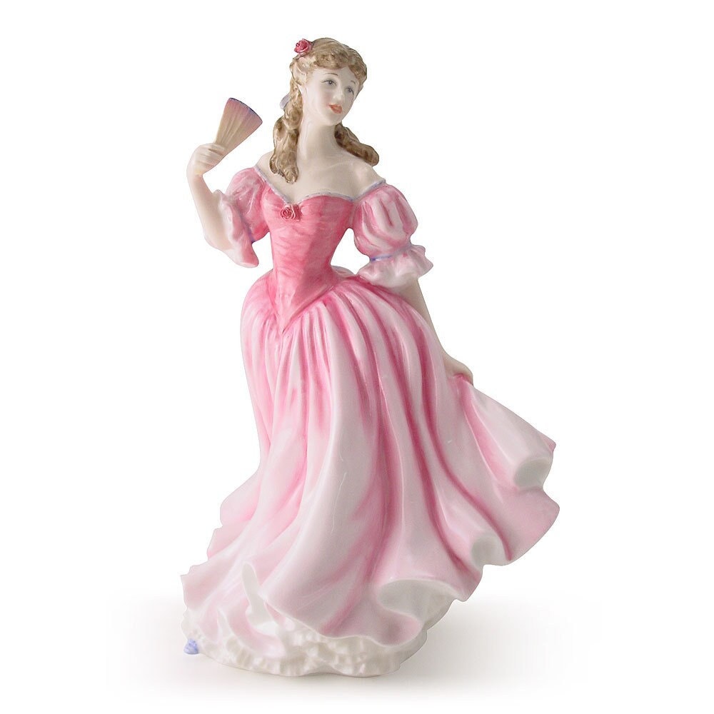 Royal Doulton Lady Figurine Lauren HN3975 Special Edition Figure of the Year 1999 Porcelain Pretty Lady Pink  Dress by Valerie Annand