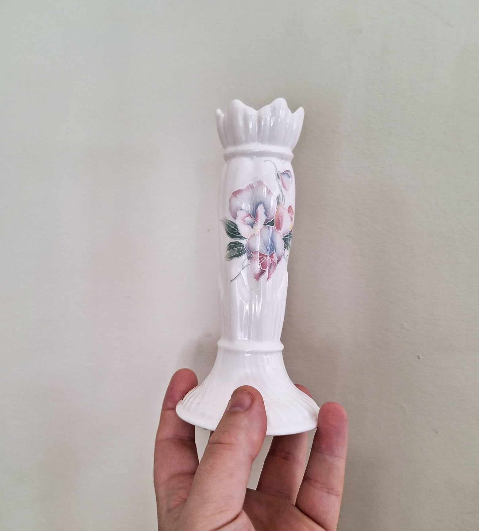 Candle Holder Little Sweetheart Aynsley Porcelain Made in England Cottage Garden Pattern Collectable Vintage Candlestick holder