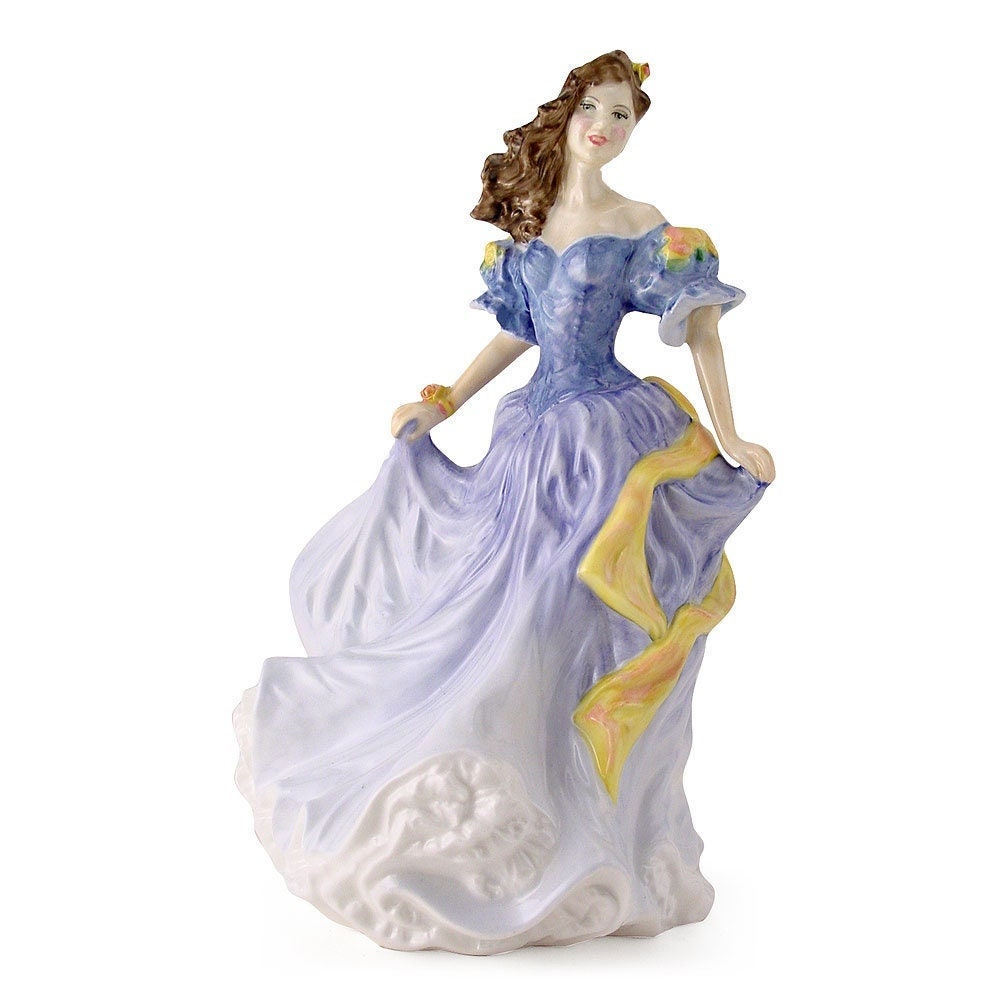Royal Doulton Lady Figurine Rebecca HN4041 Special Edition Figure of the Year 1998 Porcelain Pretty Lady Purple  Dress by Valerie Annand
