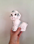 Vintage Poodle White Planter Figurine Vintage Dog Ornament  Ceramic Collectable Dog Figure Beswick Style Ornament  Poodle Statue