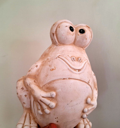 Ceramic Frog Ceramic Frog Figurine, Kitsch animal Figurine.  Vintage Kitsch Animal Frog figurine gift idea