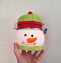 Snowman Cookie Jar  Festive Holiday Kitchen Décor & Storage | Christmas Treats Container | Winter Wonderland Tableware Biscuit Barrel/Jar