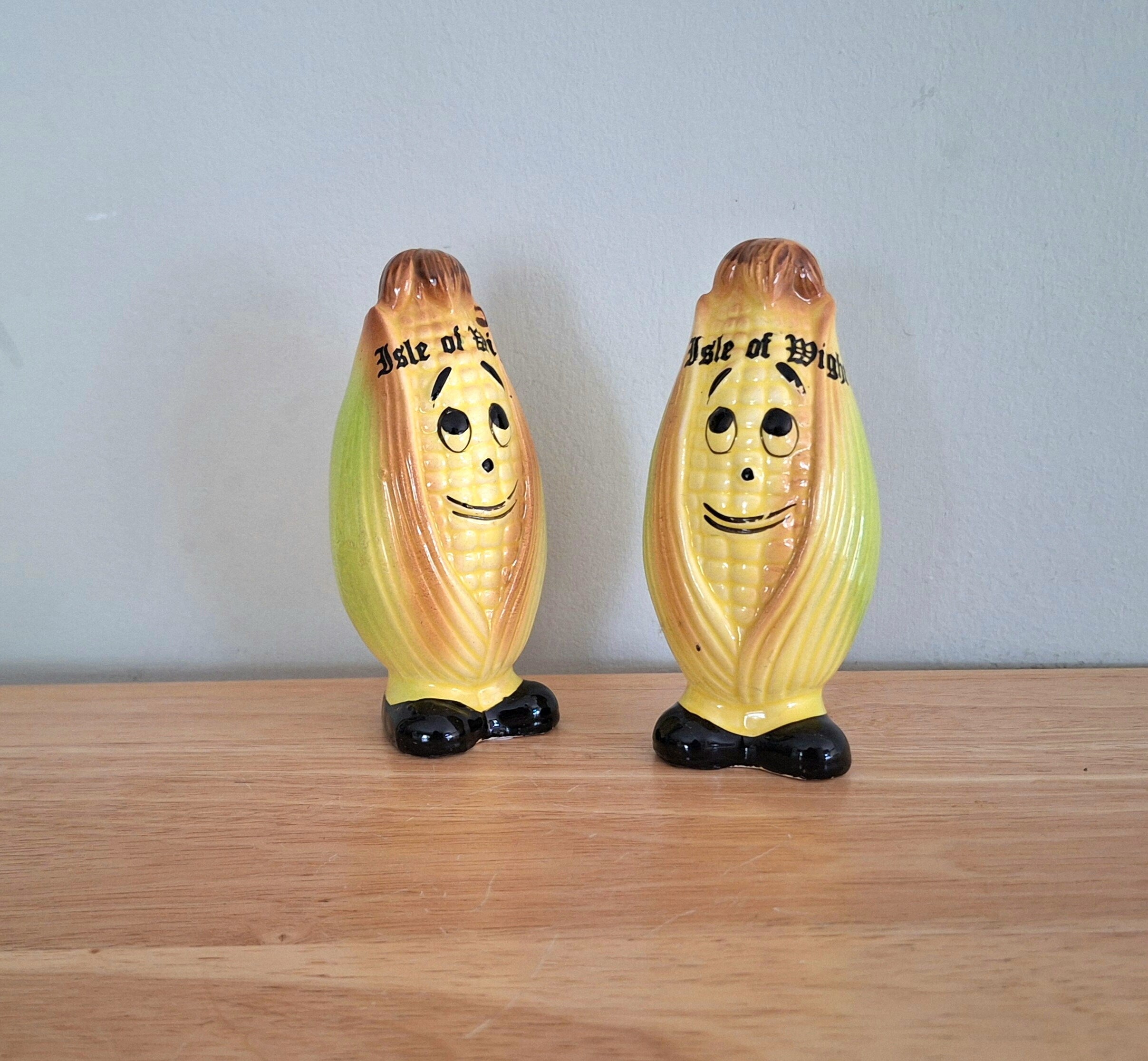 Vintage Corn Salt and Pepper Shakers  Hand-Painted Ceramic Cruets | Retro Kitchen Décor | Collectible Tableware