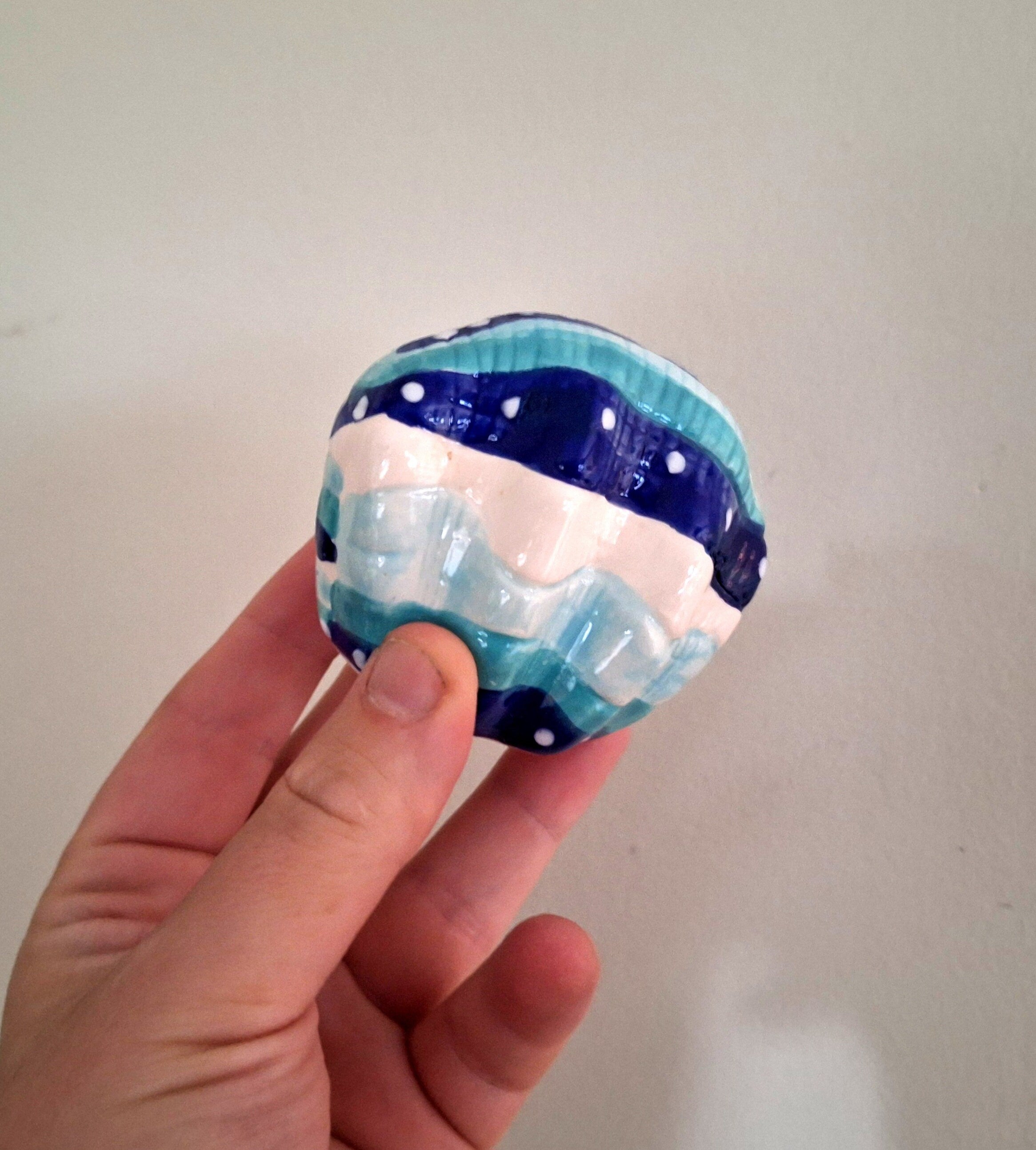 Vintage Sea Shell Salt and Pepper Shakers  Hand-Painted Ceramic Cruets with Holder | Coastal Kitchen Decor | Collectible Tableware