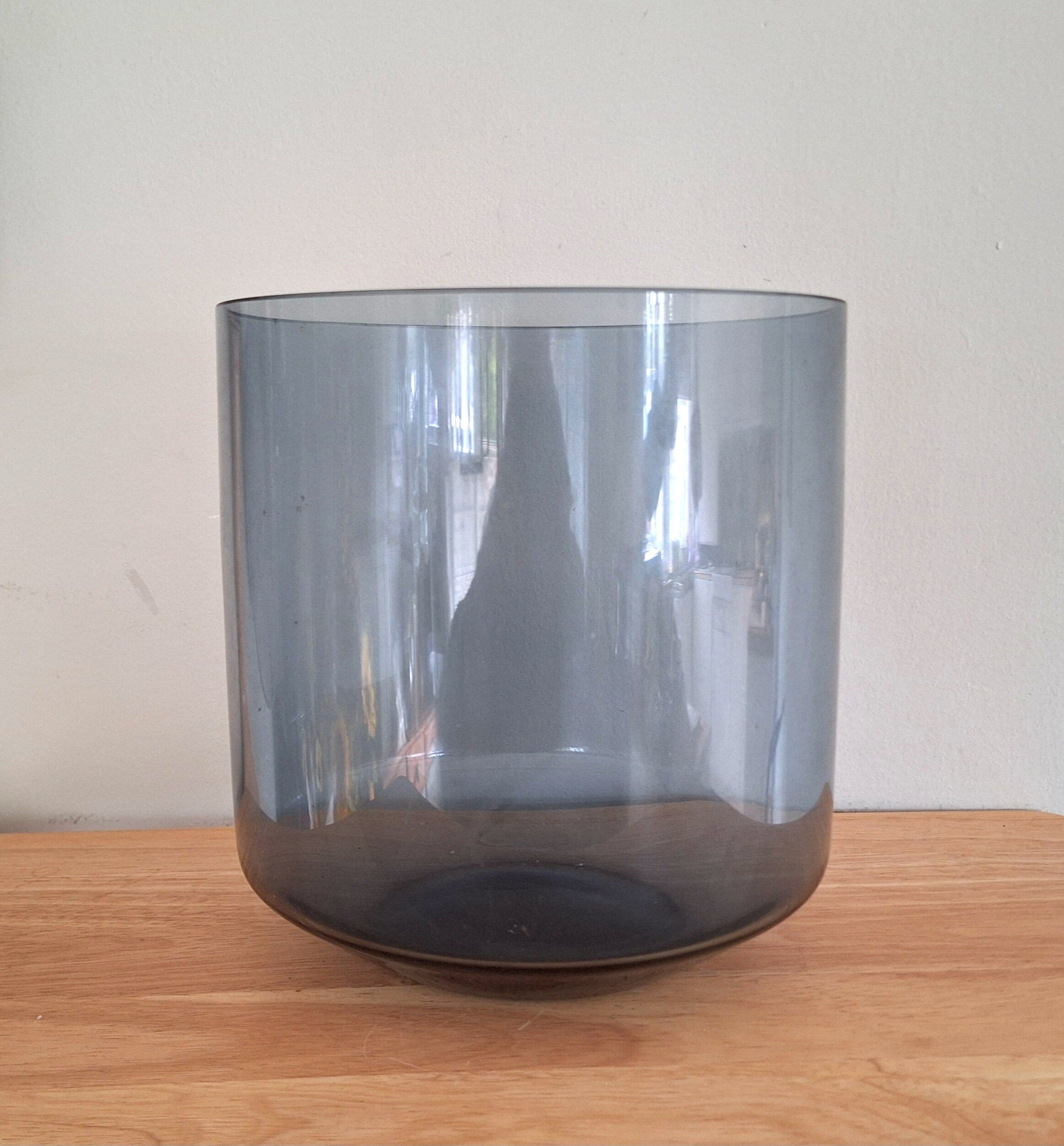 Vintage Mid-Century Modern Punch Bowl Set with Lid and 8 Glasses  Smoke Glass | Retro Drinkware | Party Serveware