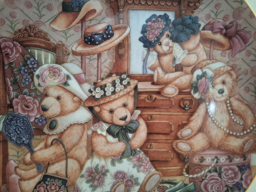 Franklin Mint "Hats Off to Teddy!" Collector's Plate by Nita Showers - Limited Edition Fine Porcelain
