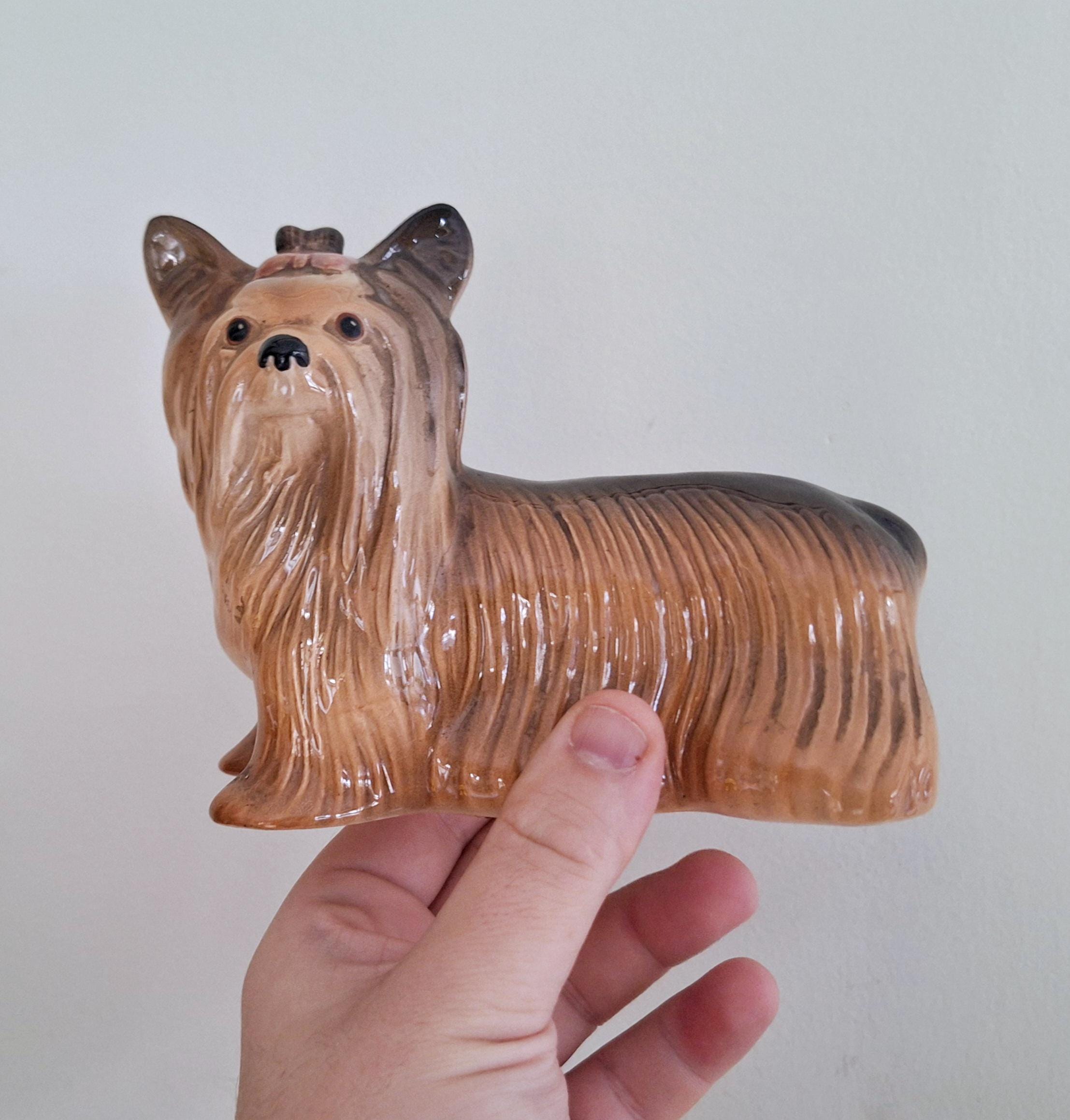 Vintage Melba Ware Yorkshire Terrier Figurine  Ceramic Yorkie Dog Statue  Made in England  Hand-Painted Pet Collectible