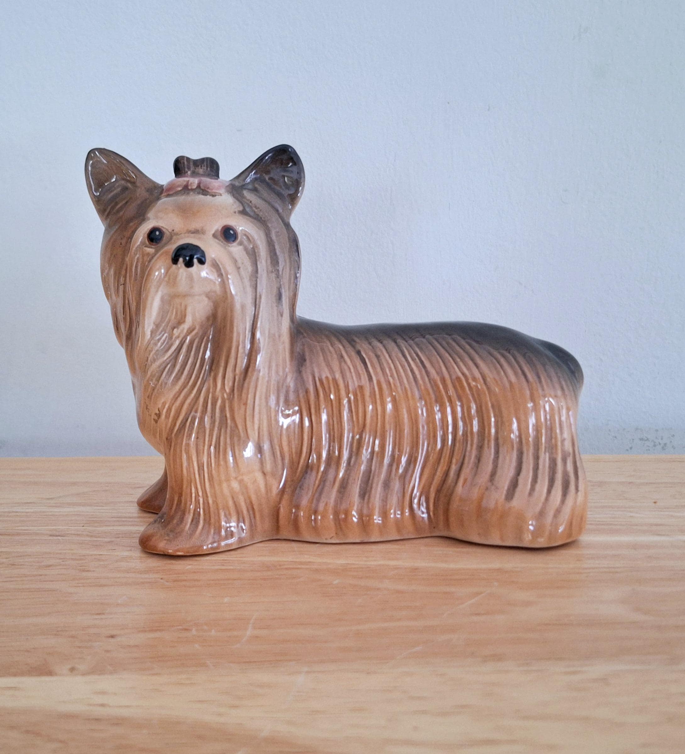 Vintage Melba Ware Yorkshire Terrier Figurine  Ceramic Yorkie Dog Statue  Made in England  Hand-Painted Pet Collectible