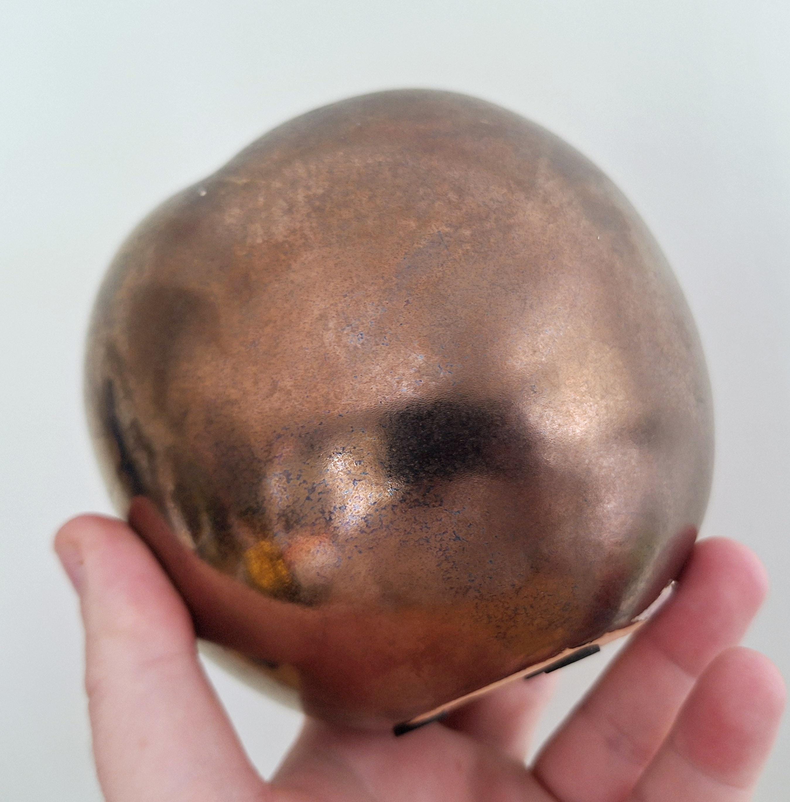 Vintage Ceramic Gold Apple Figurine | Elegant Home Decor | 6" Gold Apple | Mid-Century Modern | Decorative Ceramic Apple Ornament